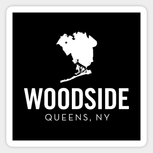 Woodside, Queens - New York (white) Magnet